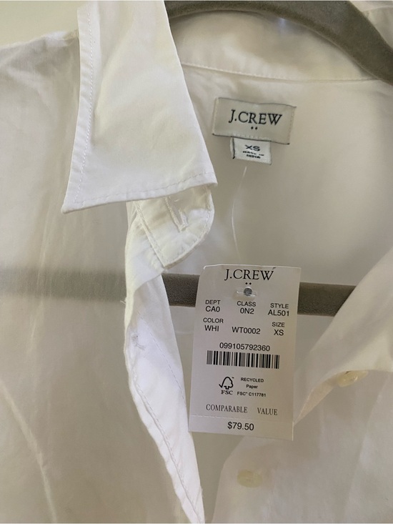 J. Crew Tops - J. Crew White Cotton Button-Down Shirt